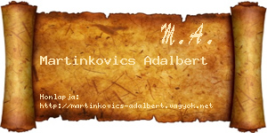 Martinkovics Adalbert névjegykártya